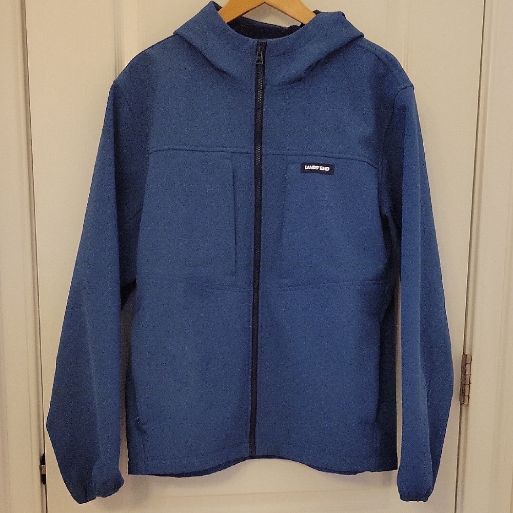 Lands' End Navy Full-Zip Jacket. Size L